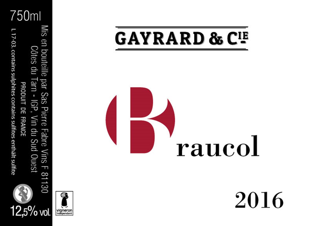 Rouge 2015 Côtes du Tarn IGP Braucol Domaine Gayrard Domaine